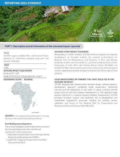 AICCRA support enables West and Central African planning for effectively managing crop pest and disease outbreaks