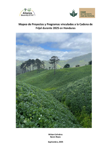 Mapeo de proyectos y programas vinculados a la cadena de frijol durante 2025 en Honduras